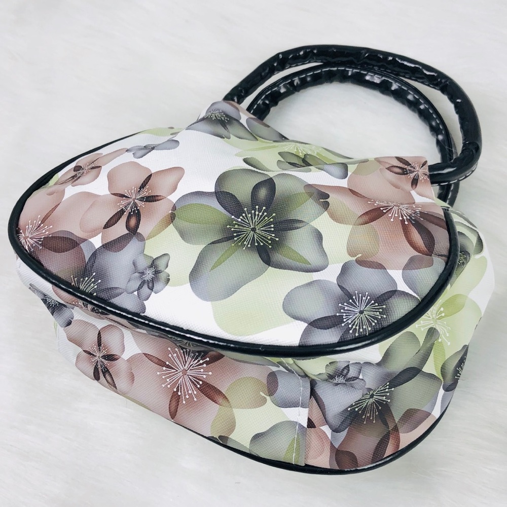 HP❤️New! Vintage Flowers Two Zip Compartments Bag - Picture 3 of 7